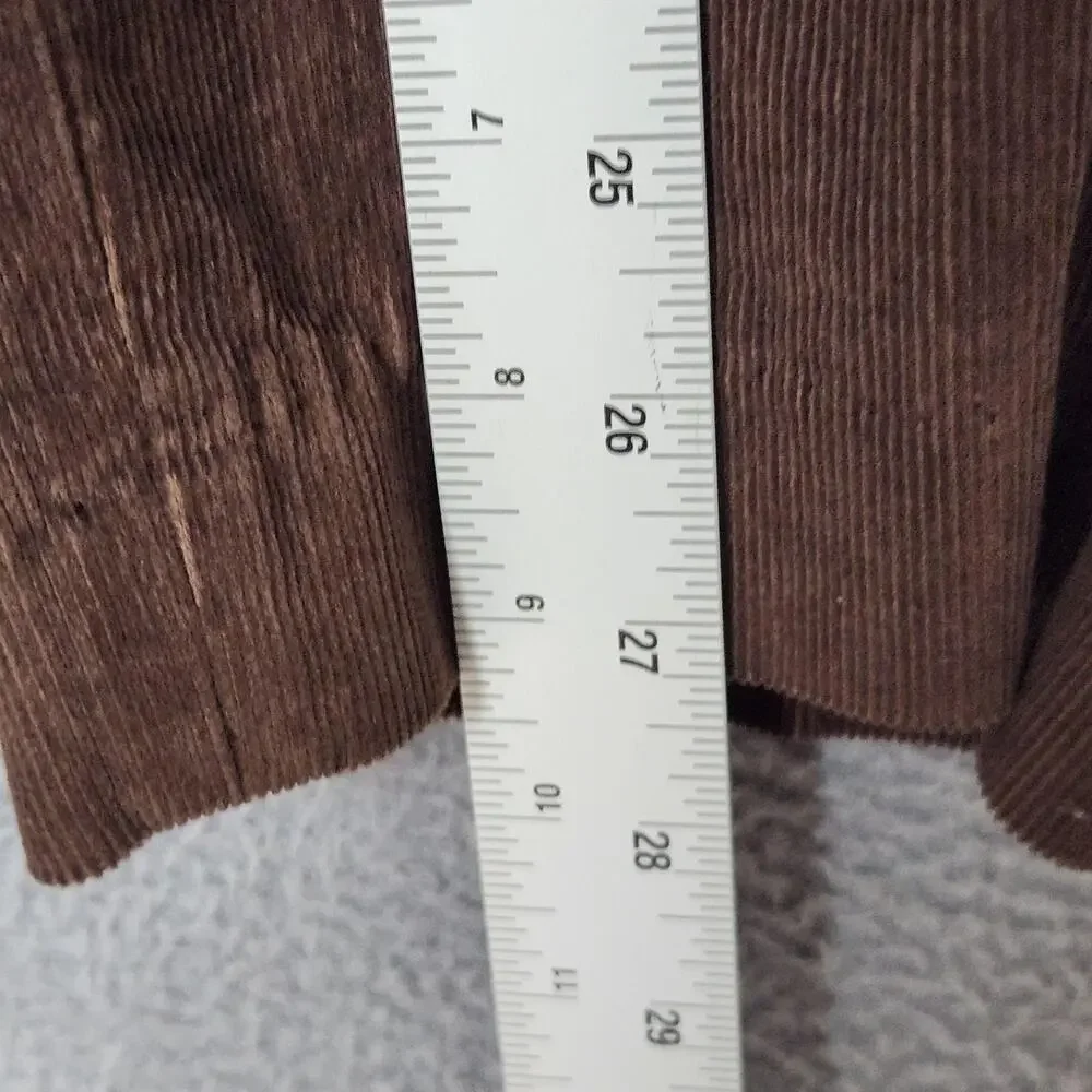 Lands End Pants Mens 35x27 Brown Corduroy Chino Classic Fit Stretch Casual